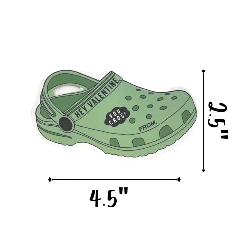 Lashicorn Shoe Charm Valentine’s Cards Pack | 30 Card Pk 3 colors pink, green, purple 4.5 x 2.5” inches Hey Valentine You You Rock Valentines Day Class Cards Gibbitz - Image 3