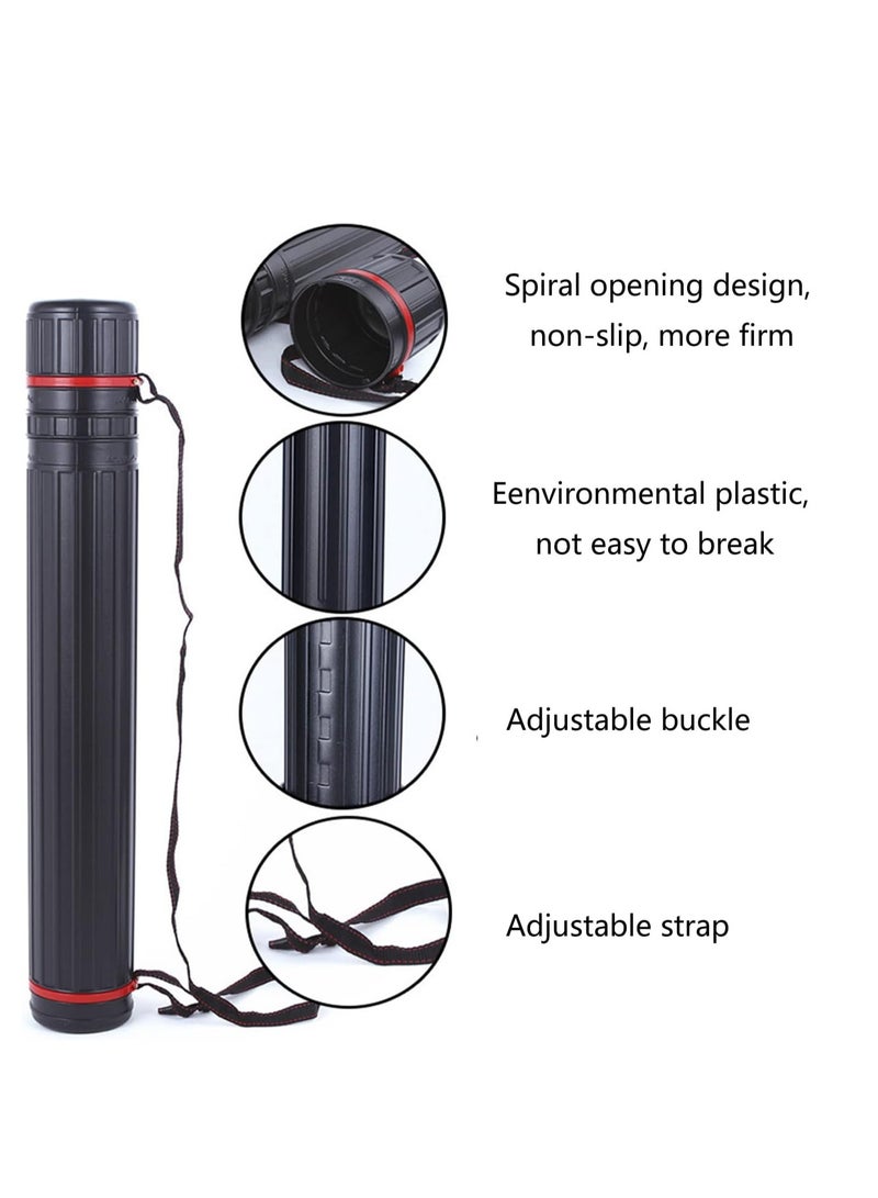 Ecjiuyi Poster Tube with Strap,2pack Expandable Blueprint Tubes,Waterproof Telescoping Poster/Art/Document/Diamond Painting Kit Storage Transport Carrying Tube - Image 5