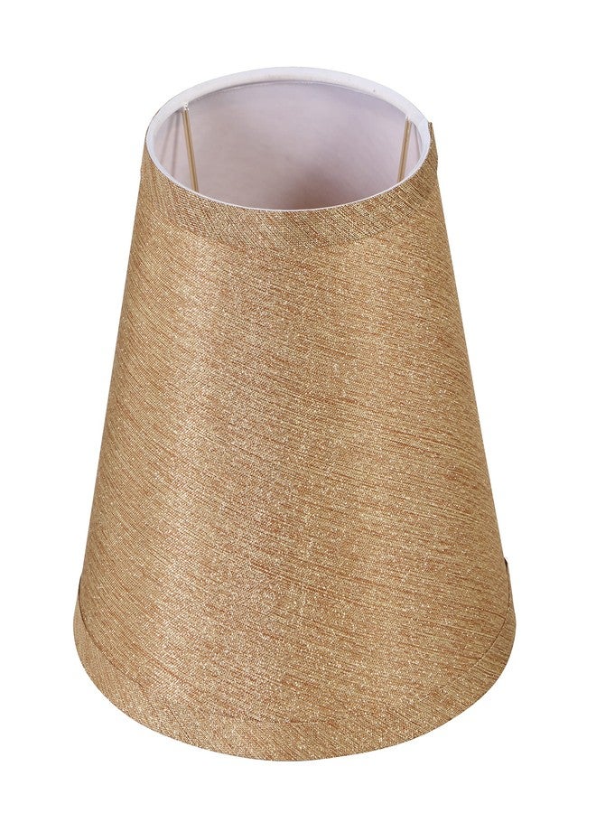 Aspen Creative 56026A, Empire Uno Lamp Shade in Gold Brown, 5" Top x 8" Bottom x 7" Slant Height, Slip UNO 33mm - Image 1