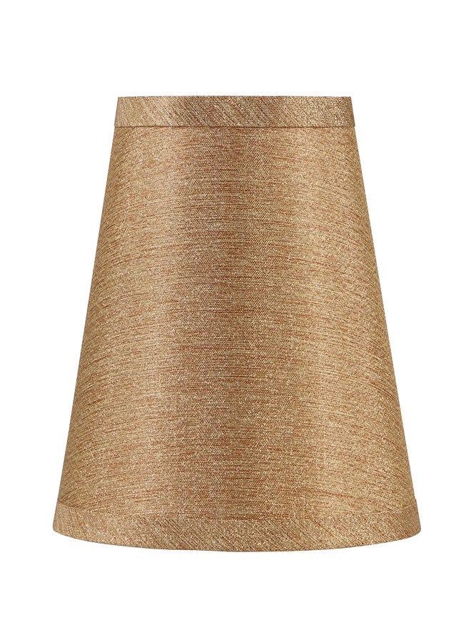 Aspen Creative 56026A, Empire Uno Lamp Shade in Gold Brown, 5" Top x 8" Bottom x 7" Slant Height, Slip UNO 33mm - Image 3