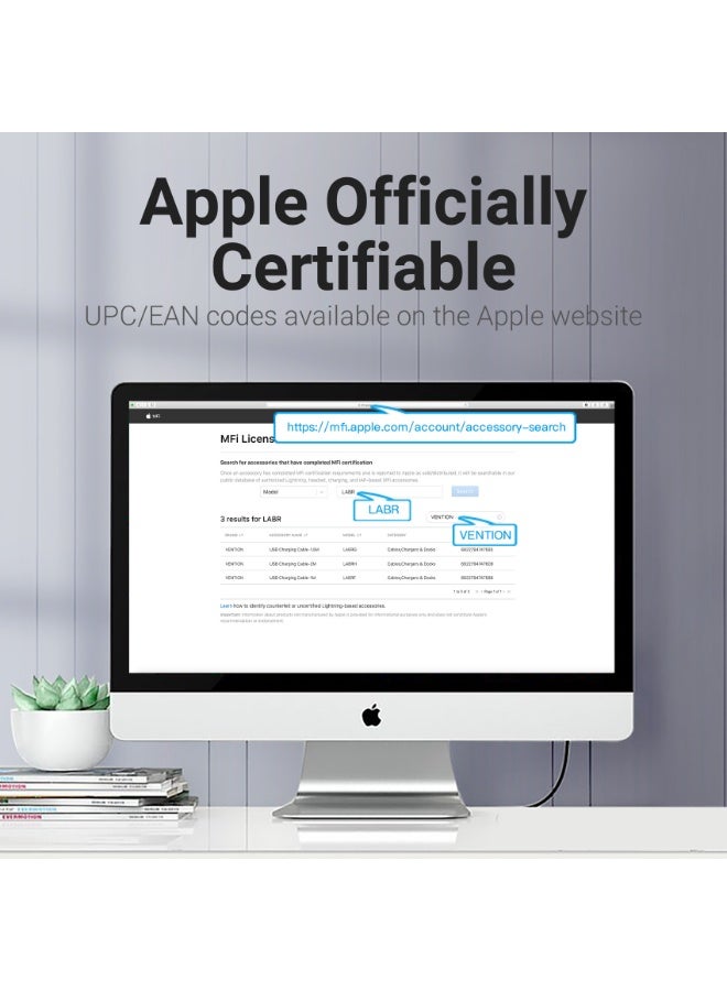 VENTION USB 2.0 A to Lightning Cable  Red Aluminum Alloy Type Model # LABRF - Image 3