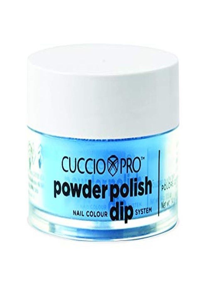 Cuccio Colour Powder Nail Polish - Lacquer For Manicure And Pedicure - Highly Pigmented Powder That Is Finely Milled - Durable Finish With A Flawless Rich Color - Easy To Apply -'Neon Blue - 0.5 Oz  - Image 1