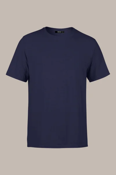 mmetalic Men's Navy Blue T-Shirt Regular Fit Relaxed Cut Crew Neck Basic T-Shirt