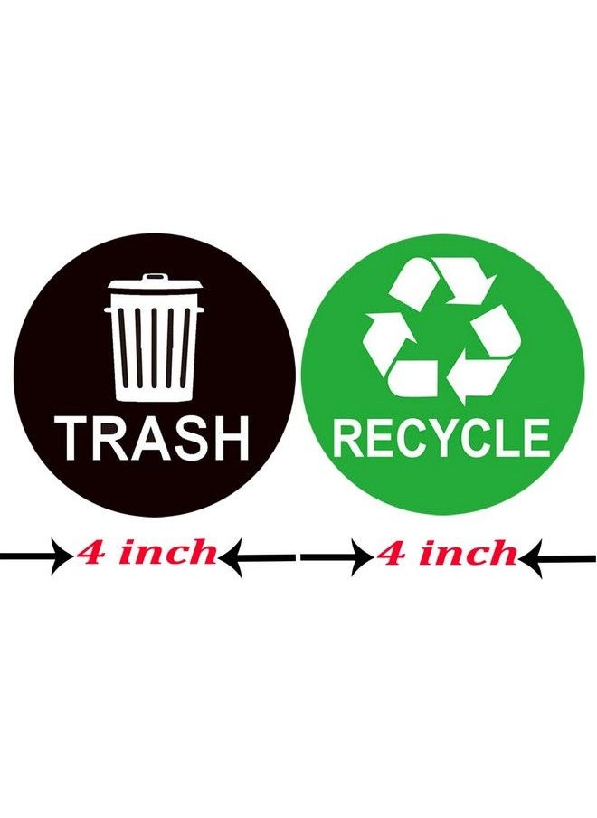 Besttile - Recycle Sticker Trash Can Decalrecycle And Trash Logo Symbol Self Adhesive Labels4 Inch Garbage Waste From Recyclingindoor & Outdoor12 Pack Per Pack - Image 1
