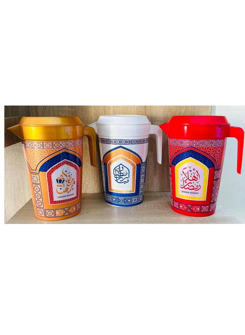 Generic Festive Ramadan Plastic Juice Set – Elegant Pitcher with 4 High-Quality Cups tr  - Image 4