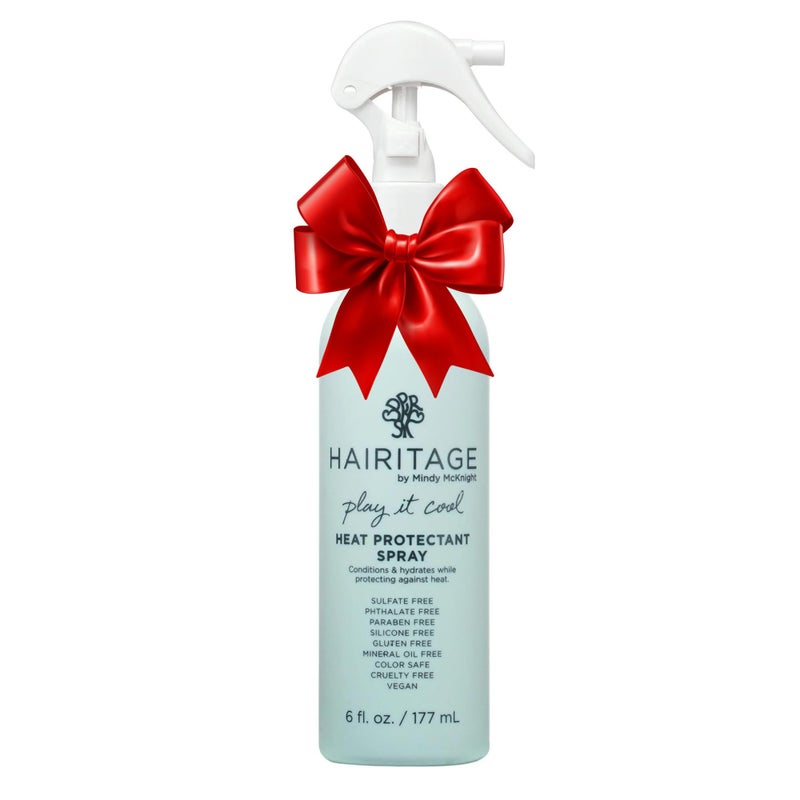 Hairitage Heat Protectant Spray for Hair - Up to 450 Degree Protection + Hydrates + Strengthens Hair - Leaves Hair Smooth + Shiny after Styling - For All Hair Types + Heated Styling Tools - 6 fl oz - Image 1