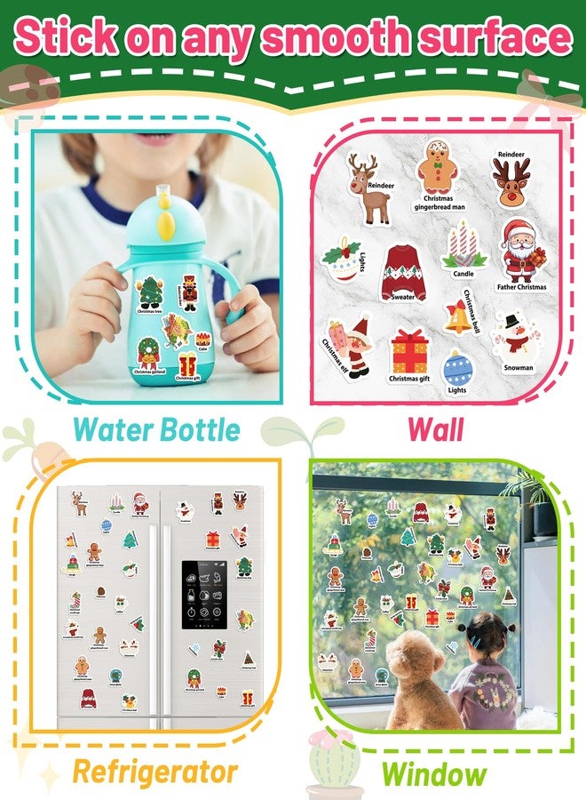 Oomloid Christmas Sticker Books for Kids, Christmas Gifts Reusable Sticker Books Stocking Stuffers for Toddlers, Travel Toys Acticities Crafts Party Favors for Boys Girls Kids - Image 4