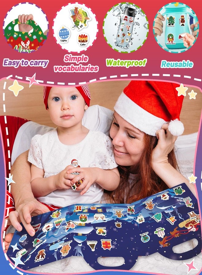 Oomloid Christmas Sticker Books for Kids, Christmas Gifts Reusable Sticker Books Stocking Stuffers for Toddlers, Travel Toys Acticities Crafts Party Favors for Boys Girls Kids - Image 5