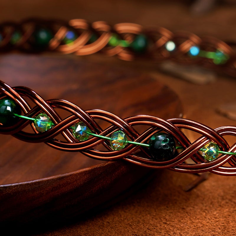 CoTeeZa Medieval Vintage Fairy Circlet - Celtic Elf Headband Renfaire Norse Knights Headpiece Renaissance Viking Crown Halloween Costume Cosplay Women Headwear for Masquerade Party - Image 4