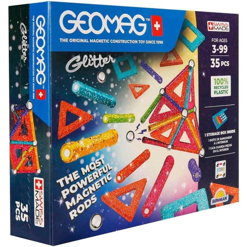 جيوماغ ألقضبان و الألواح اللامعة المغناطيسية 35 قطعة - 535 - Image 1