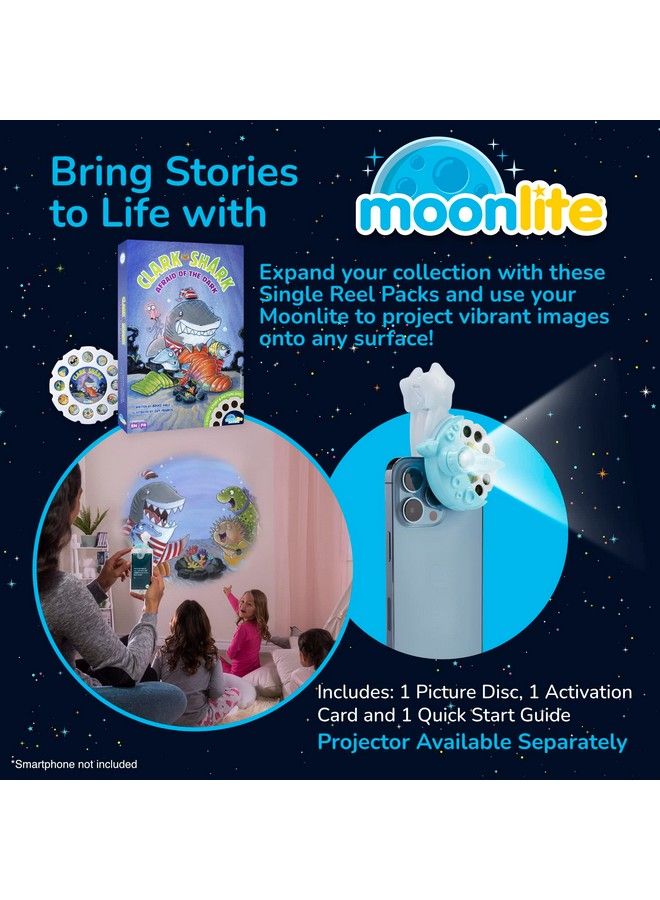 Moonlite Storybook Reels For Flashlight Projector Kids Toddler ; Clark The Shark: Afraid Of The Dark ; Single Reel Pack Story For 12 Months And Up - Image 3