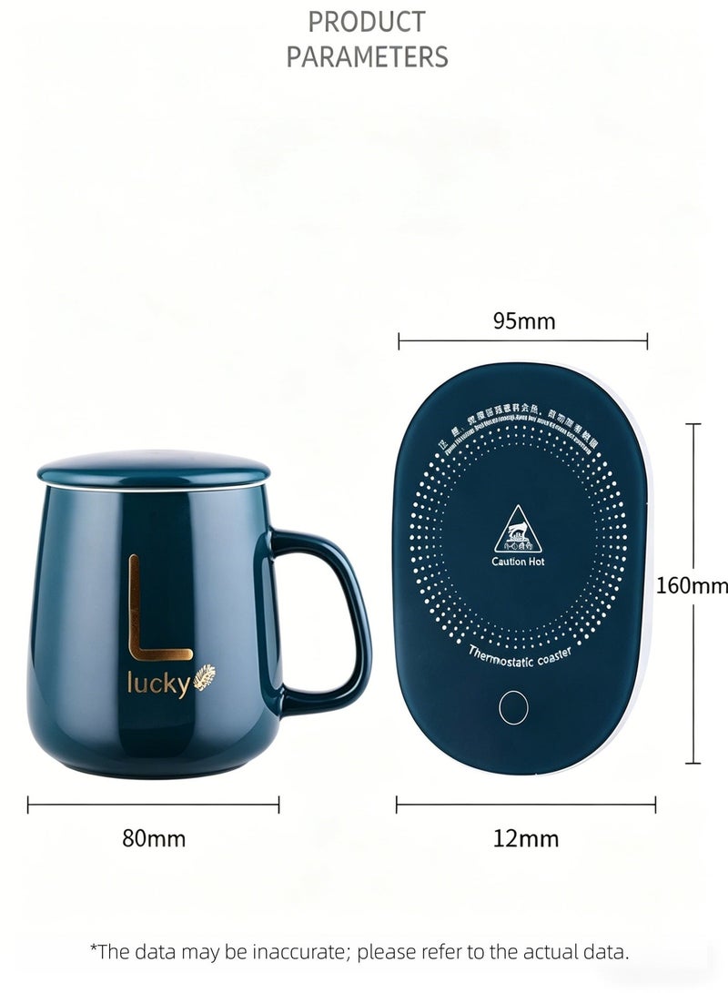 loven Smart coffee set, automatic switch, gravity-sensor mug, desk-friendly, with insulated mug heating plate (up to 55°C/131°F), 14 oz. - Image 5