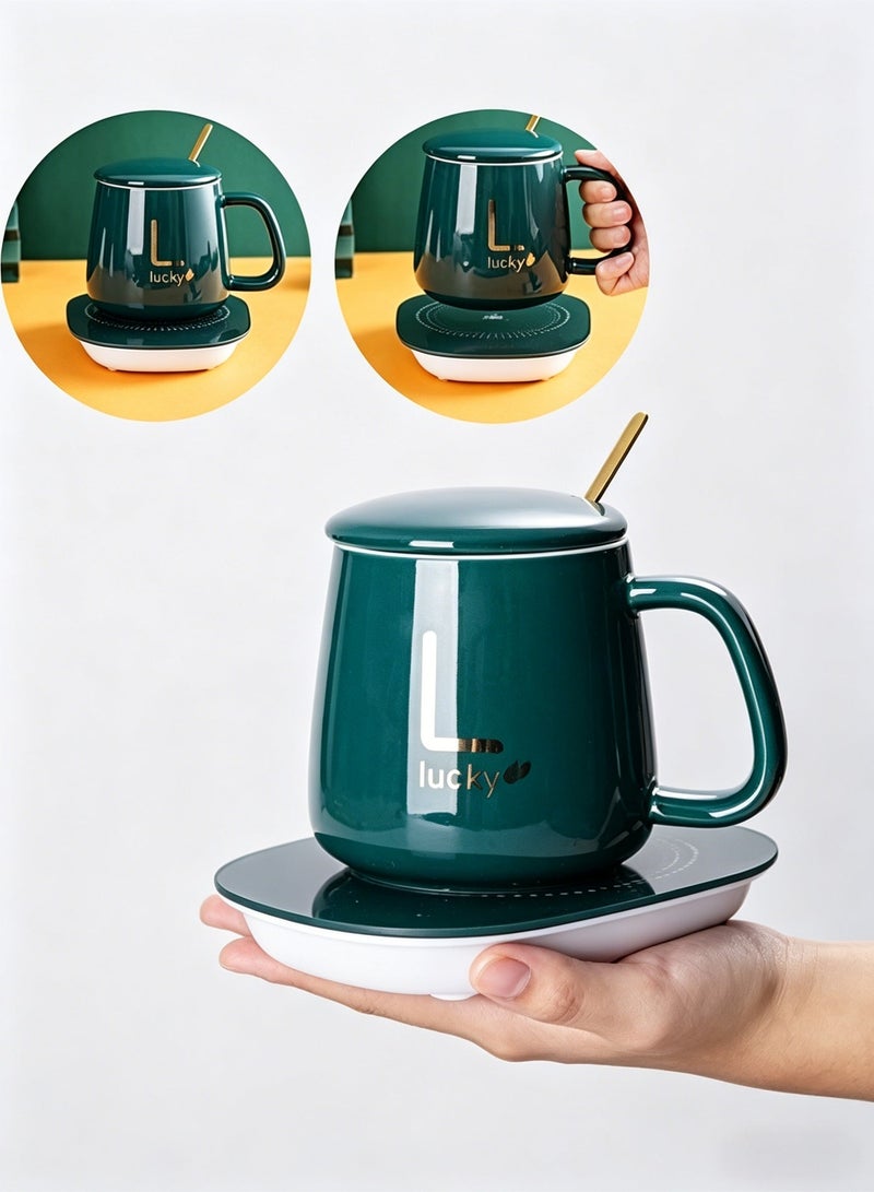 loven Smart coffee set, automatic switch, gravity-sensor mug, desk-friendly, with insulated mug heating plate (up to 55°C/131°F), 14 oz. - Image 3