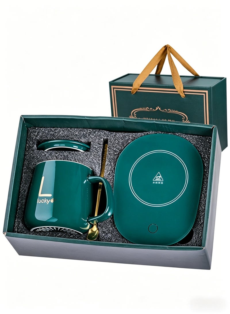 loven Smart coffee set, automatic switch, gravity-sensor mug, desk-friendly, with insulated mug heating plate (up to 55°C/131°F), 14 oz. - Image 1