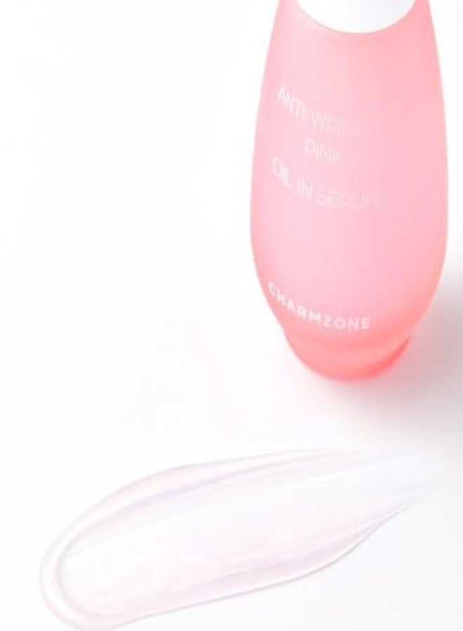 CHARMZONE Anti-Wrinkle Pink Oil-In Serum - Hydrating & Firming Korean Skincare | Face Serum with Bulgarian Damask Rose & Plant-Based Oils for Soothing & Moisturizing Dry, Sensitive Skin (1.01 fl oz) - Image 3
