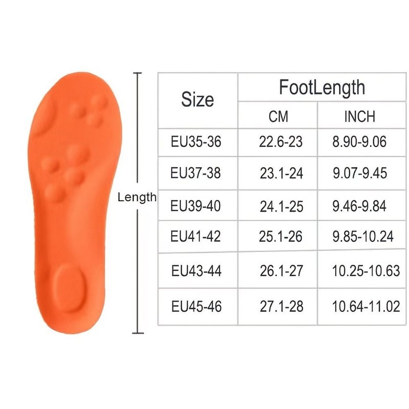1 Pair Unisex Cloud Feel Massage Insoles Men Comfort Arch Support Walking Insoles Size 41CM 42CM - Image 4