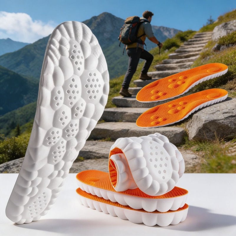 1 Pair Unisex Cloud Feel Massage Insoles Men Comfort Arch Support Walking Insoles Size 41CM 42CM - Image 3