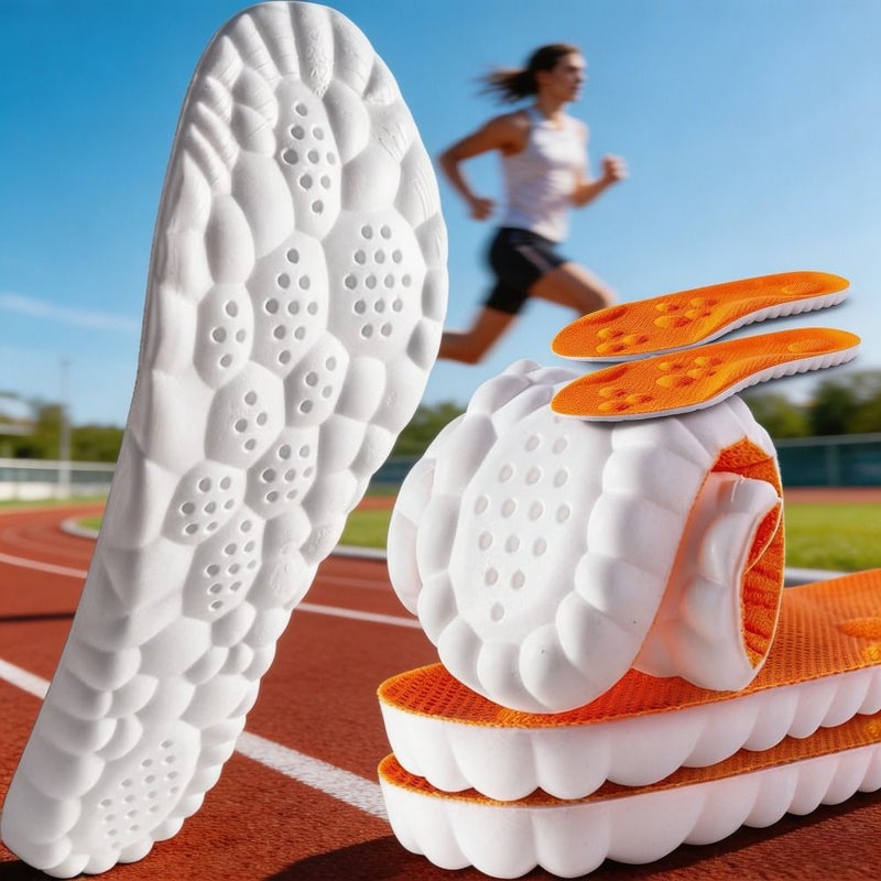 1 Pair Unisex Cloud Feel Massage Insoles Men Comfort Arch Support Walking Insoles Size 41CM 42CM - Image 2