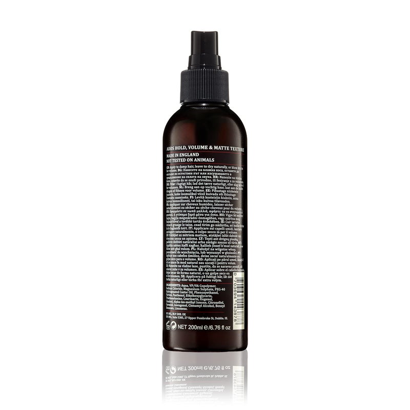 Dapper Dan بخاخ ملح البحر دابر دان، بخاخ ملح البحر لتنسيق الشعر للرجال لتسريحات الشعر المتموجة والفوضوية، لمسة غير لامعة وملمس، رائحة خشب الصندل، 1 × 200 مل - Image 2