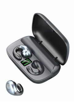 Excefore Wireless Earbuds with Earhooks Mini Bone Conduction Headphones Waterproof Bluetooth Earpiece Noise Canceling Headset Sports 5.0 Earphones for Cycling Driving, Gym  - Image 1