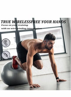 Excefore Wireless Earbuds with Earhooks Mini Bone Conduction Headphones Waterproof Bluetooth Earpiece Noise Canceling Headset Sports 5.0 Earphones for Cycling Driving, Gym  - Image 4