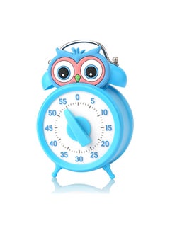 Kitchen Timer, 55-Minute Countdown Timer, Classroom Visual Timer for Kids and Adults, Durable Mechanical Kitchen Timer Clock - NO Batteries Required - Timer in The Shape of Alarm Clock (Owl)