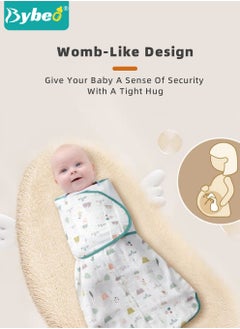 Bybeo 6 PCS Newborn Sleepsack Swaddle Blanket Baby Swaddling Wrap Infant Babies Sleeping Bag with Hat and Anti-grasping Gloves for Boy Girl Soft Cotton Sleep Sack  - Image 3