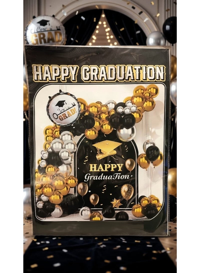 35 Pcs Graduation and Success Party Decoration Set, Includes 30 Balloons Pack, Gold Black and Silver Graduation Balloons Arch Kit, Happy Graduation and Success Backdrop Decor, 30 Count Latex and Foil Graduation Success Balloons, Black and Gold Success Balloons, School and University Success Party Supplies, Congratulations Graduate Success Balloon Kit, Metallic Chrome Party Balloons, Home Graduation and Success Party Decoration, Photo Backdrop Graduation Success Supplies, Class of 2026 Celebration Decor, Premium Graduation and Success Theme Set, Indoor Party Ornaments, Helium Quality Success Balloons, Graduation and Success Event Planning Accessories, Total 35 Pieces Graduation Success Party Pack. - Image 4