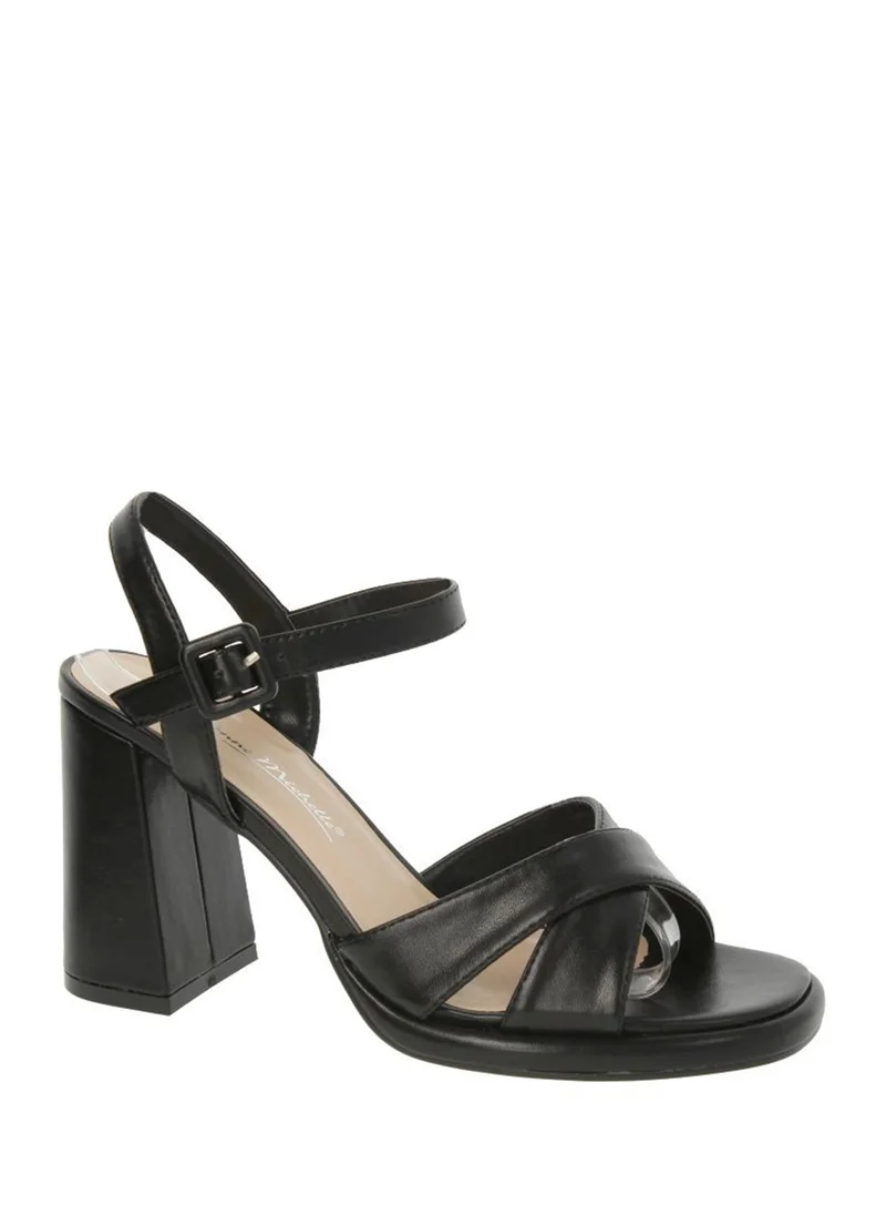 ELLA Block Heel Cross-Strap Sandal