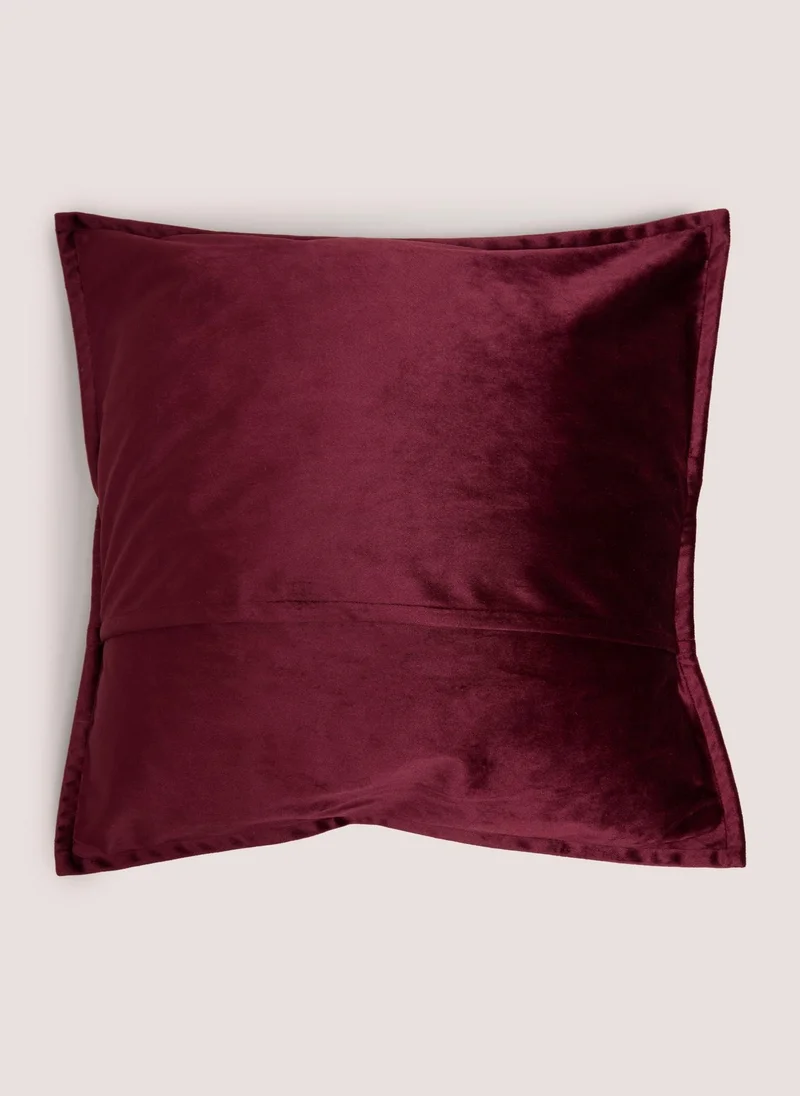 Matalan Burgundy Velvet Cushion