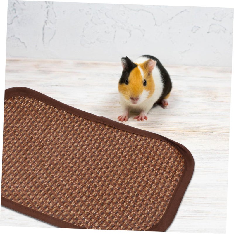 Rabbit Cooling Mat 2 Pcs Bunny Bedding Grass Pad for Guinea Pigs Hamster - Image 4