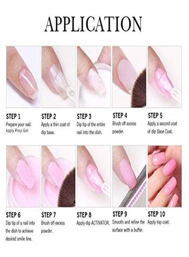 Cre8tion Creation Dip Powder Nail Kit Starter - Dip Powder Liquid Set (Step 1-4) Prep Bond, Activator, and Gel Top - Easy to Use, Perfection Manicure - Image 2