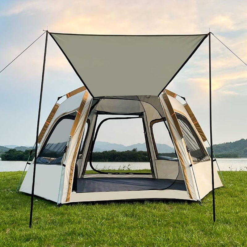 DAYONG Large Camping Tent, 5-8 Person Instant Pop Up Tent, Automatic Family Dome Tent, 2 Doors 4 Windows, Waterproof Cabin Tent for Backpacking Beach Travel Mountaineering. - Image 1