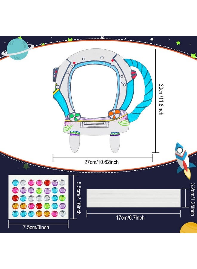سراتي 10 قطع ملونة من خوذة رائد الفضاء الورقية الخاصة بك، خوذة رائد فضاء ورقية للحفلات، أقنعة ورقية فارغة، حرفية لأعياد الميلاد، قناع تنكر، حفلة إبداعية ذاتية الصنع - Image 3