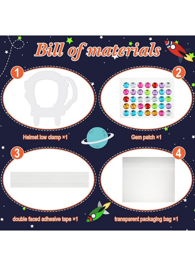 سراتي 10 قطع ملونة من خوذة رائد الفضاء الورقية الخاصة بك، خوذة رائد فضاء ورقية للحفلات، أقنعة ورقية فارغة، حرفية لأعياد الميلاد، قناع تنكر، حفلة إبداعية ذاتية الصنع - Image 4