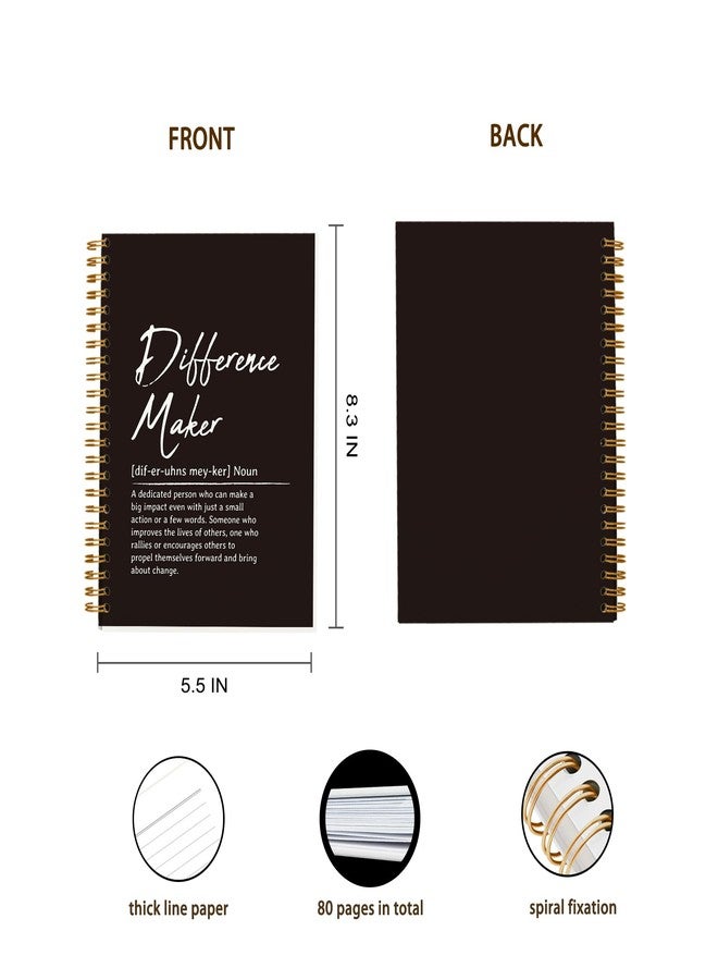 OXW Difference Maker Defination Gift-Thank You Gifts for Leader Mentor Teacher Coach Boss Appreciation Gifts, Coworker Gifts, Hardcover Spiral Notebook 5.5 x 8.3 - Image 4