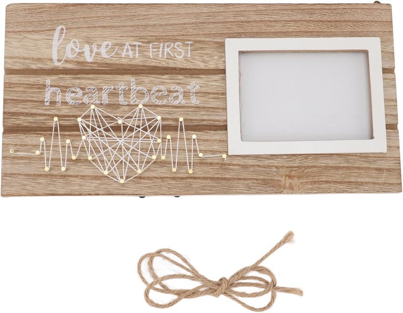 Baby Picture Frame Wooden Keepsake - Handcrafted Newborn Photo Frame for First Time Moms & Pet Parents | Nursery Wall Decor Memory Display with Engravable Plaque - Image 1