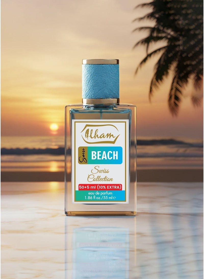 عطور إلهام  إلهام سويس بيتش (50مل+5مل ) 10٪ إضافي – 55 مل إدو برفيوم للجنسين - Image 2