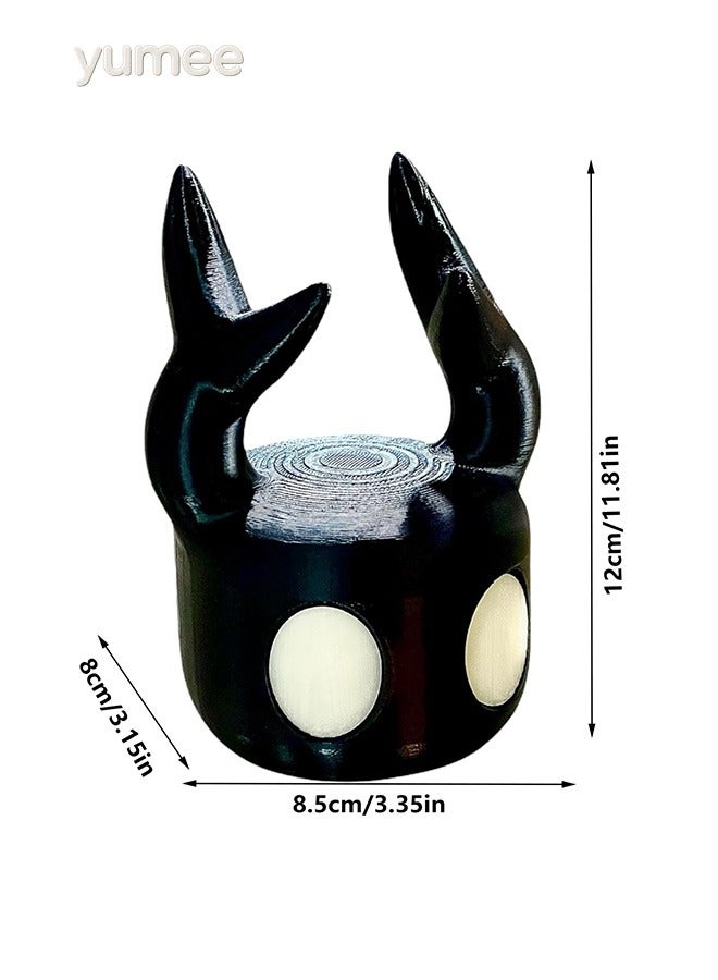 yumee 3D Printed Controller Stand with Hollow Anime Figure – Minimalist Black Gaming Holder, 12CM PVC Decor Statue - Image 3