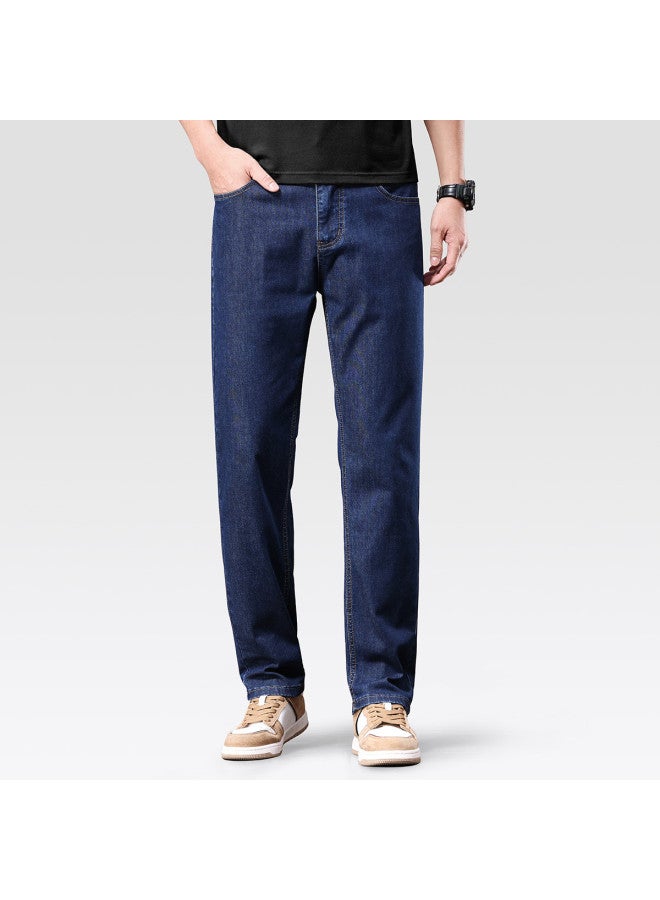 Fomoce new Summer Men's Straight Slightly Stretch Loose Thin Casual Trousers Jeans Pants - Image 4