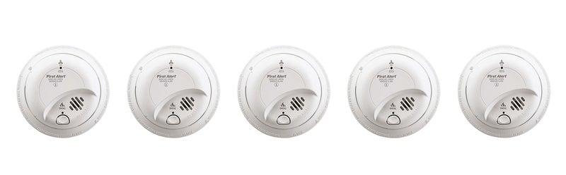 First Alert BRK SC9120B yaObkn Hardwired Smoke and Carbon Monoxide Alarm with Battery Backup 5 Units