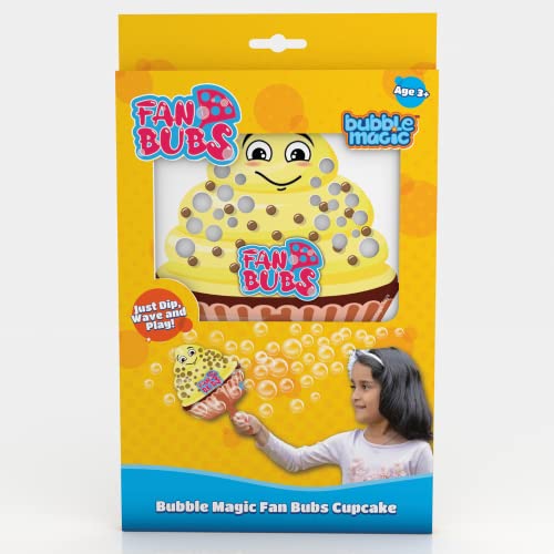Bubble Magic Fan Bubs Cupcake, Bubble Solution with Hand Fan for The Kids 3 Year and Above, Multicolor, FB50013 - Image 1