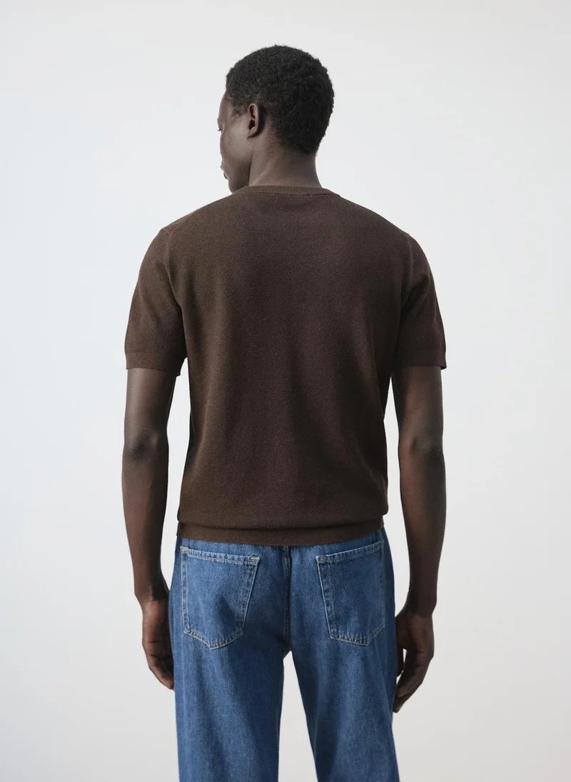 Mango Man Regular-Fit Knit T-Shirt