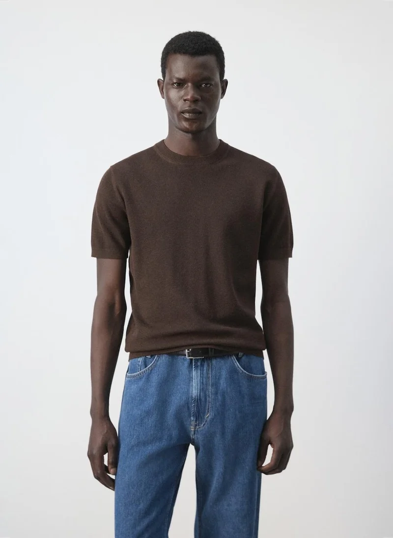 Mango Man Regular-Fit Knit T-Shirt