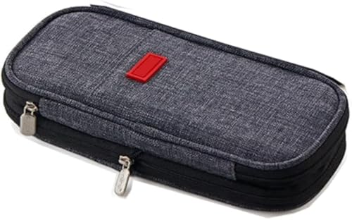 Arnuixty Large Storage Pencil Case Pen Bag with Zipper Big Capacity Pouch Organizer for Office Travel Holder Box(Black) - Image 1