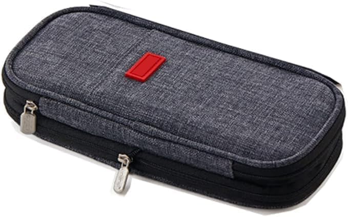 Arnuixty Large Storage Pencil Case Pen Bag with Zipper Big Capacity Pouch Organizer for Office Travel Holder Box(Black) - Image 2