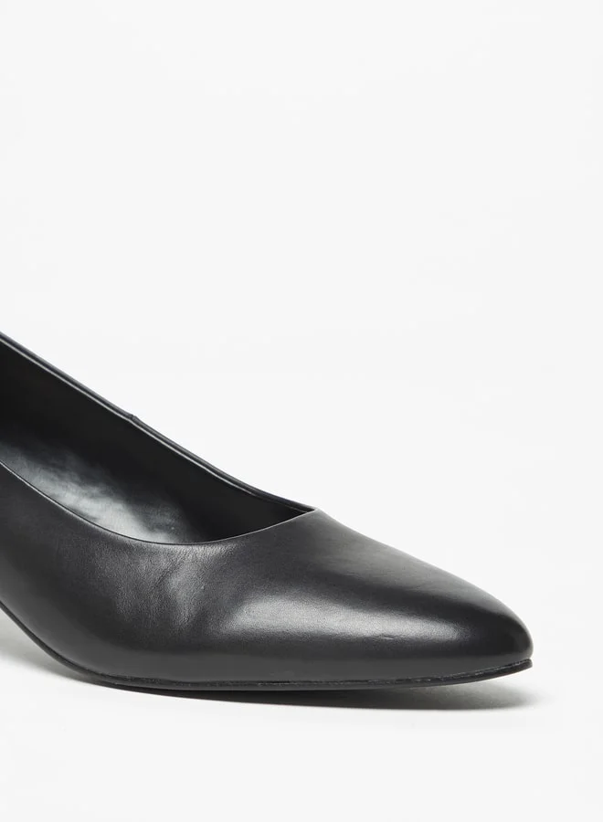 Celeste Women'S Solid Slip-On Shoes With Block Heels