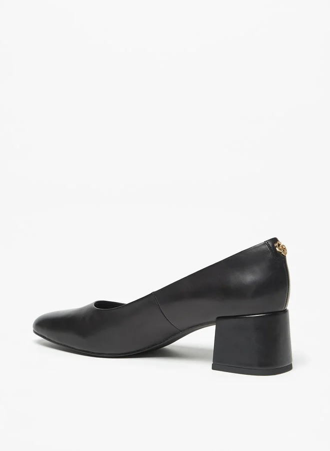 Celeste Women'S Solid Slip-On Shoes With Block Heels