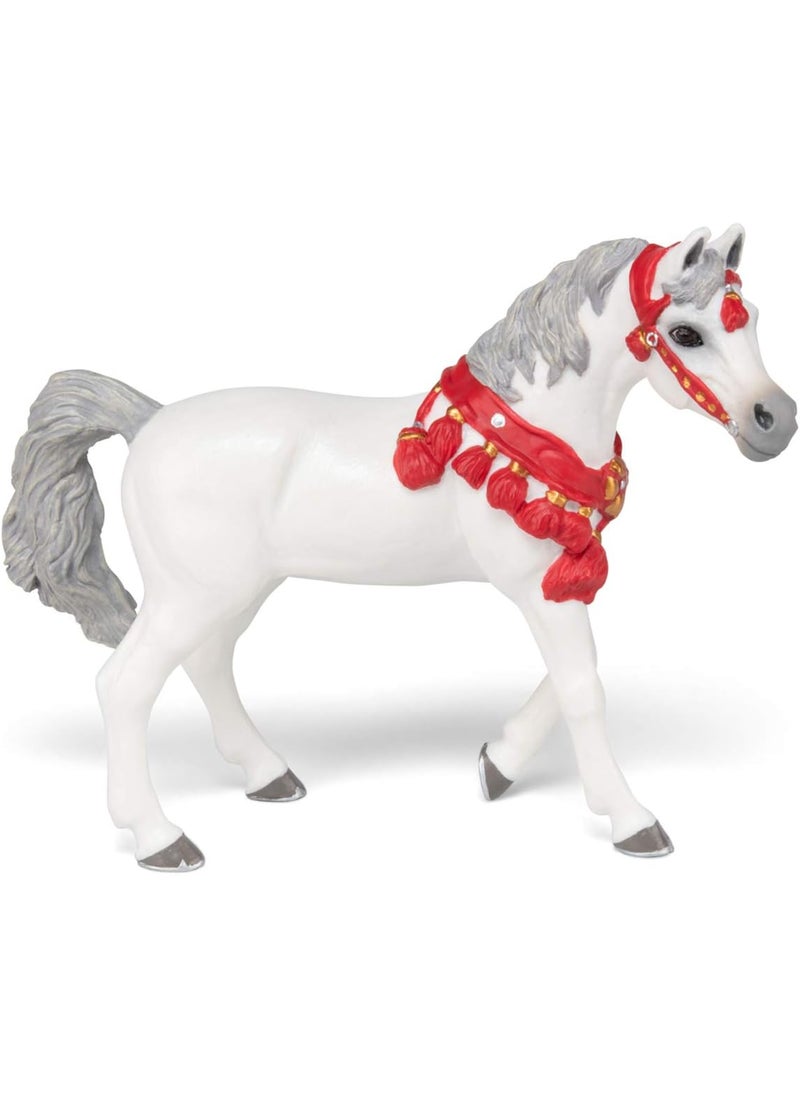 Papo Papo  HandPainted  Figurine  HorsesFoals and Ponies  White Arabian Horse in Parade dress51568  Collectible  for Children  Suitable for Boys and Girls  from 3 Years Old  - Image 2