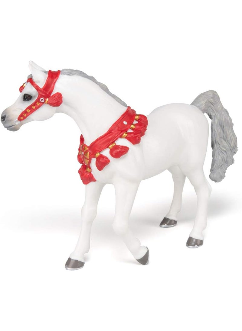 Papo Papo  HandPainted  Figurine  HorsesFoals and Ponies  White Arabian Horse in Parade dress51568  Collectible  for Children  Suitable for Boys and Girls  from 3 Years Old  - Image 5
